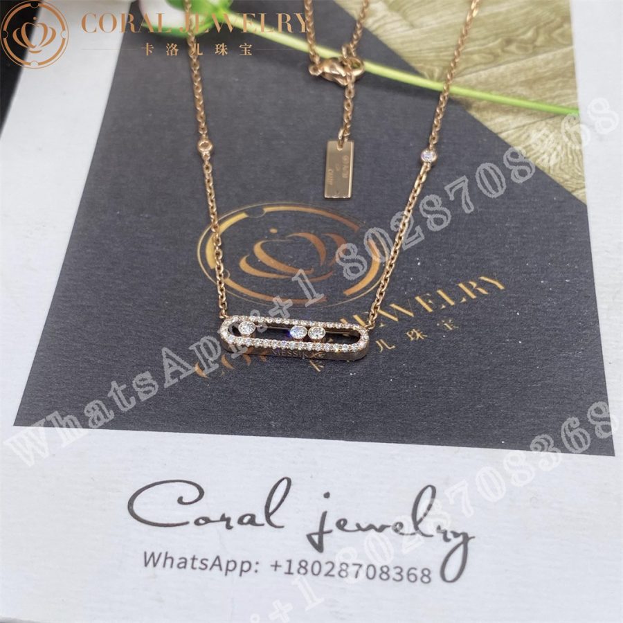 Messika Move Pavé Rose Gold Diamond Necklace 03994-PG - Image 6