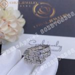 Bulgari Serpenti Viper two-coil 18 kt white gold ring, set with pavé diamonds Ref.: 357266 - Image 4
