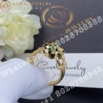 Cartier Panthère De Cartier Ring, Yellow Gold, Tsavorite,  Onyx Ref. B4096700 - Image 4