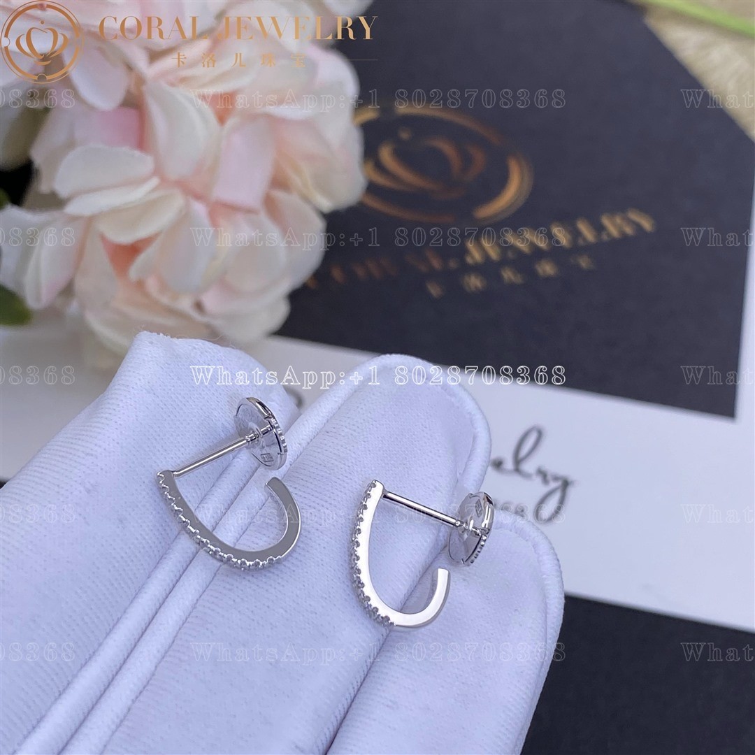 Messika Gatsby XS Hoop White Gold Diamond Earrings 05741-WG