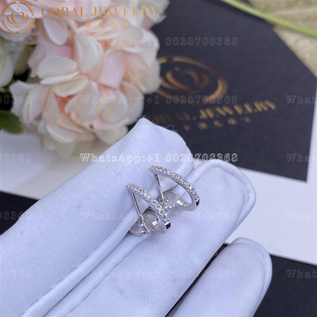 Messika Gatsby XS Hoop White Gold Diamond Earrings 05741-WG