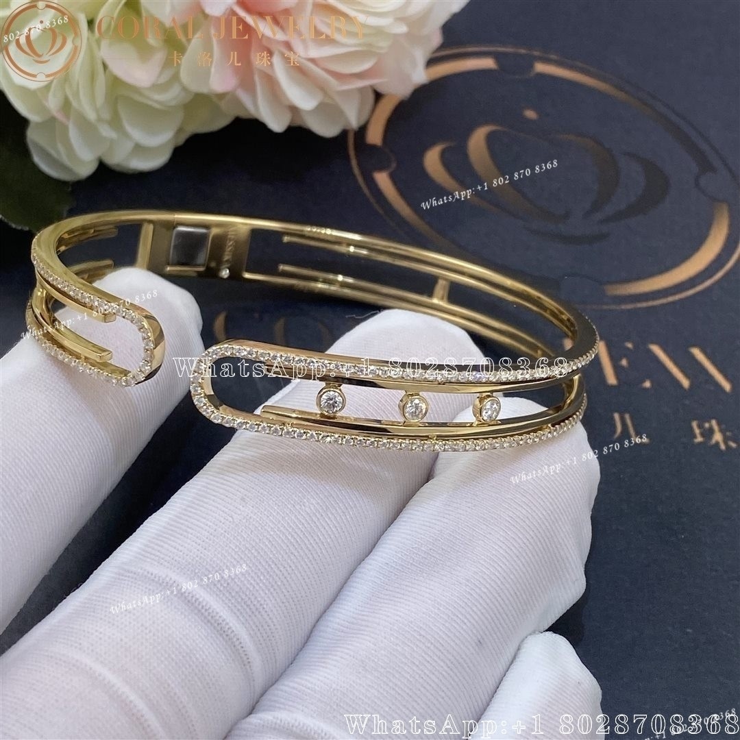 Messika Move 10th Bangle Yellow Gold Diamond Bracelet 11426-YG