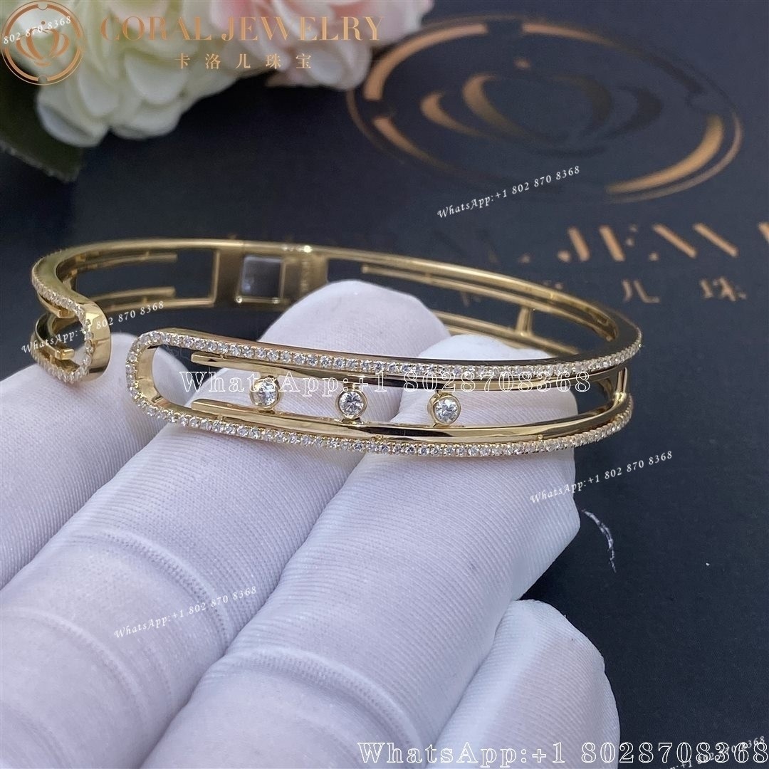 Messika Move 10th Bangle Yellow Gold Diamond Bracelet 11426-YG