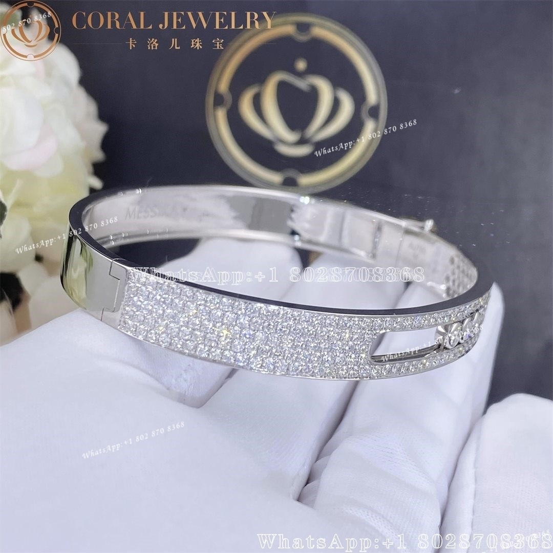 Messika Move Joaillerie Pavé Bangle White Gold Diamond Bracelet 04699-WG - Image 4