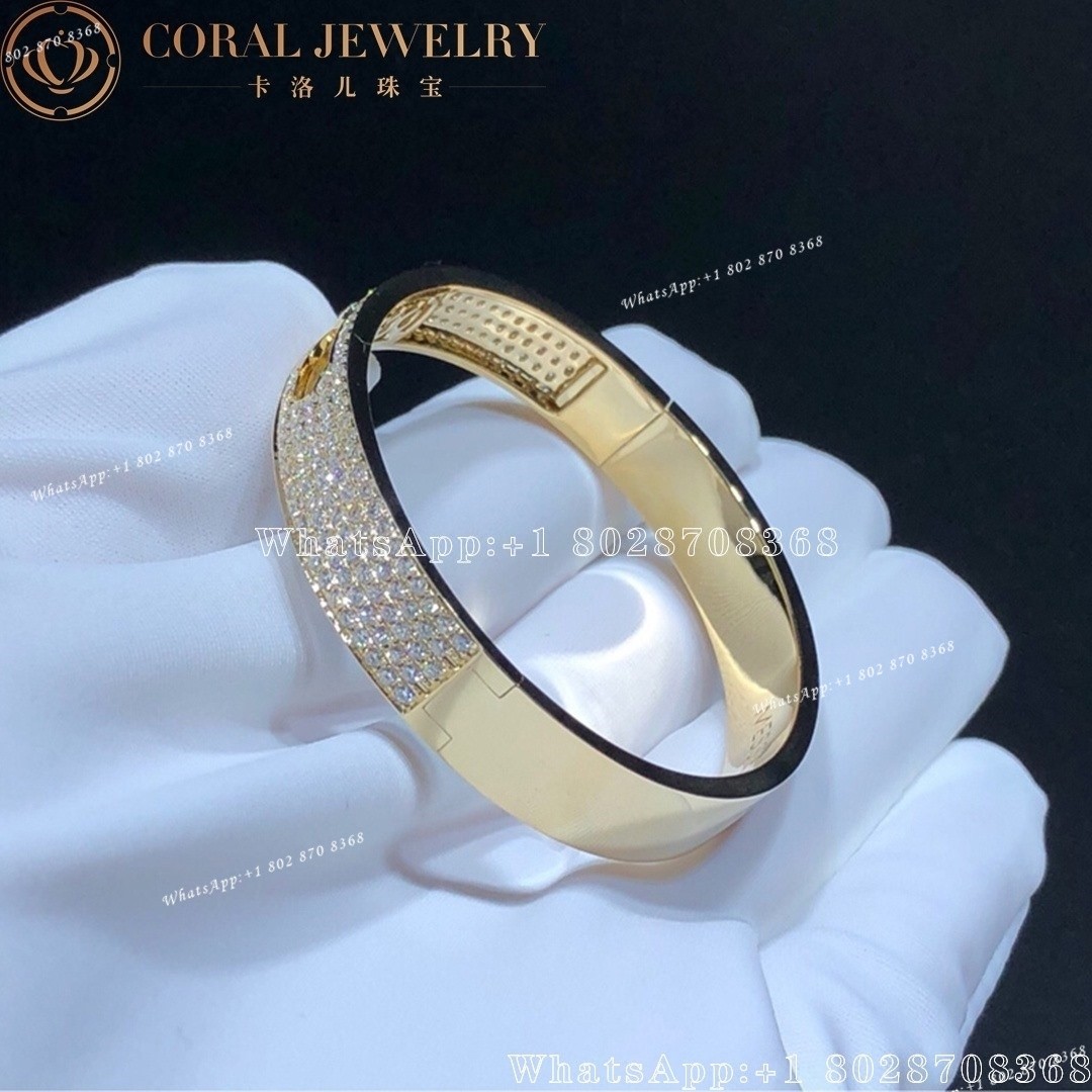 Messika Move Joaillerie Pavé Bangle Yellow Gold Diamond Bracelet 04699-YG - Image 6