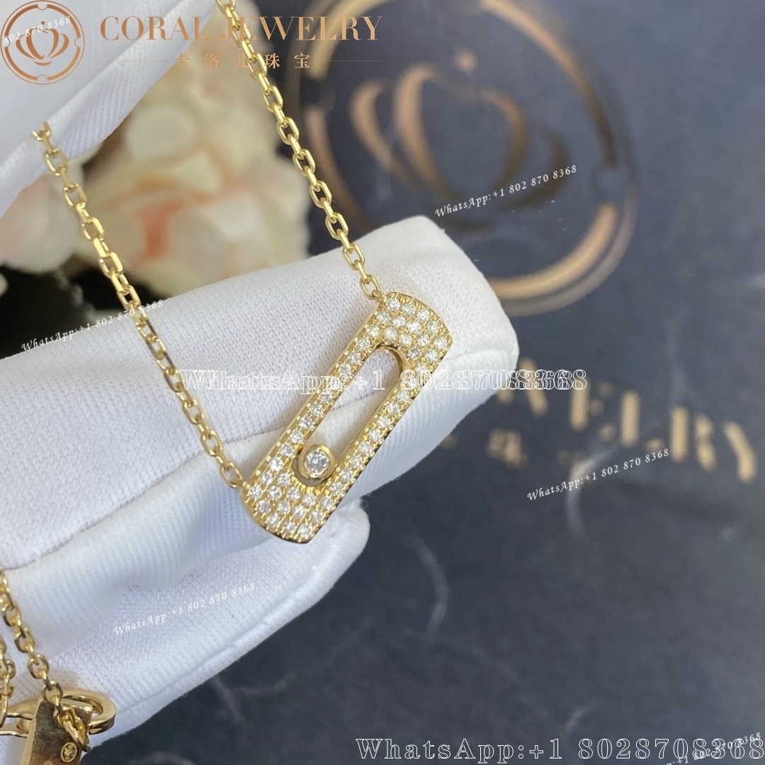 Messika Move Joaillerie Pavé Yellow Gold Diamond Necklace 05306-YG