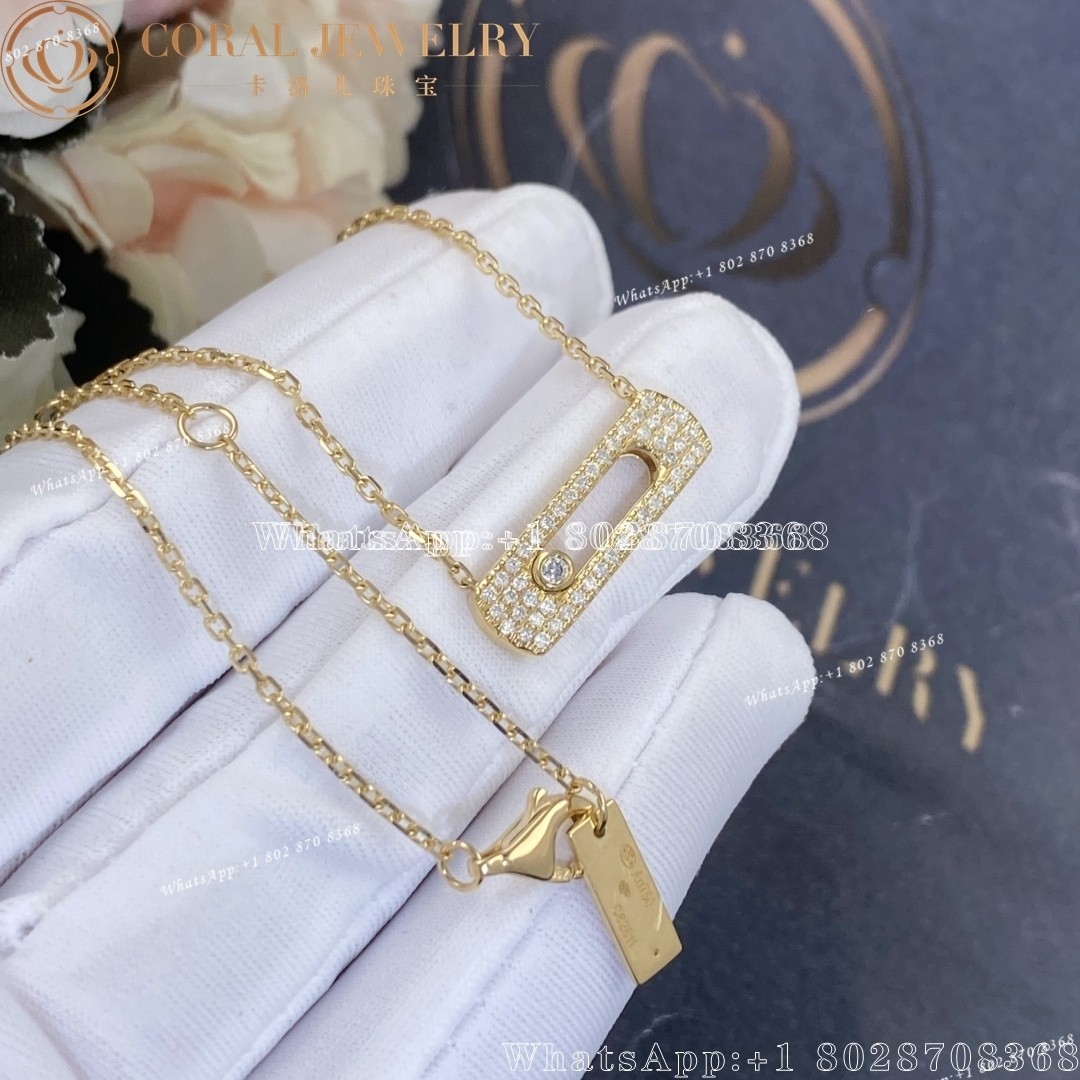 Messika Move Joaillerie Pavé Yellow Gold Diamond Necklace 05306-YG - Image 3