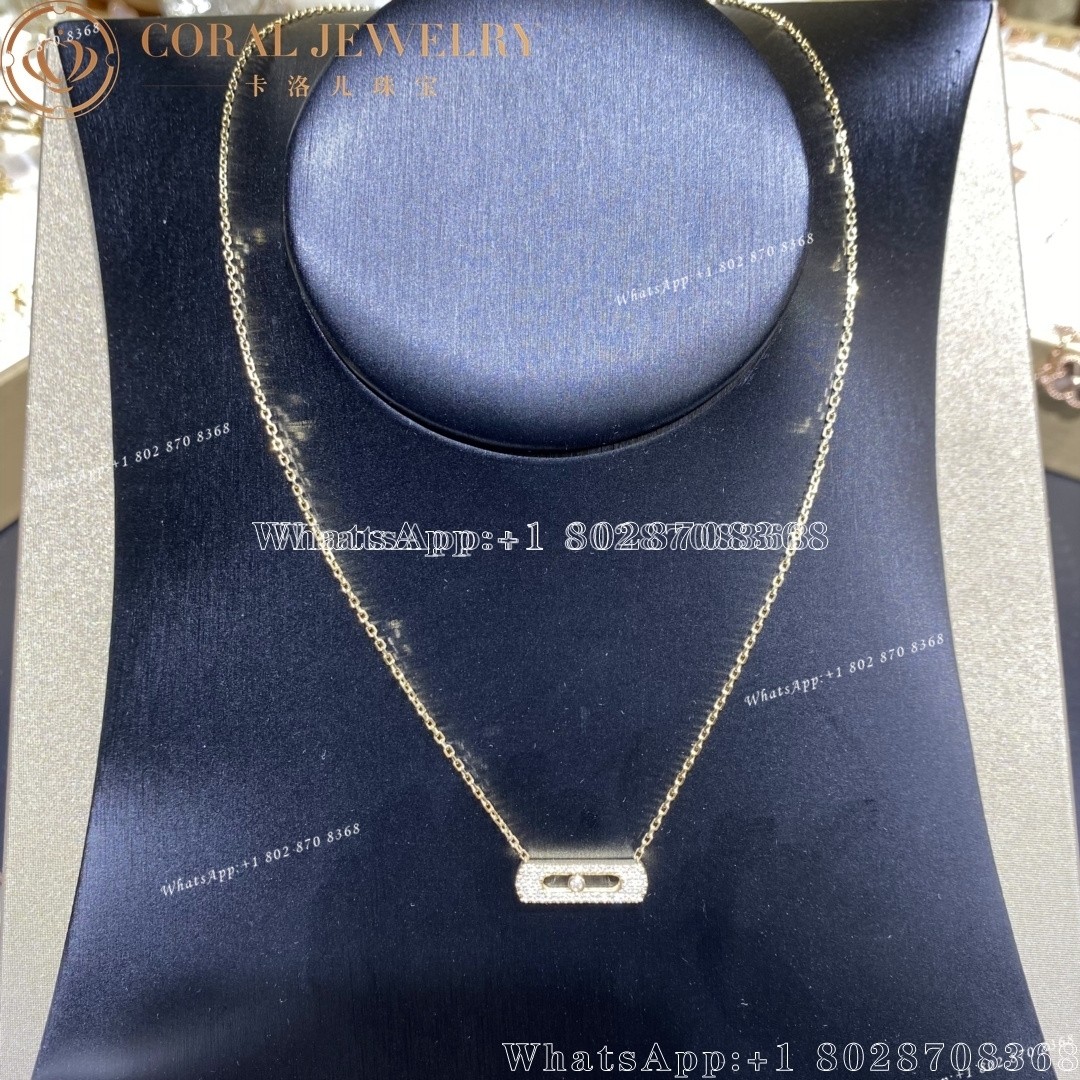 Messika Move Joaillerie Pavé Yellow Gold Diamond Necklace 05306-YG