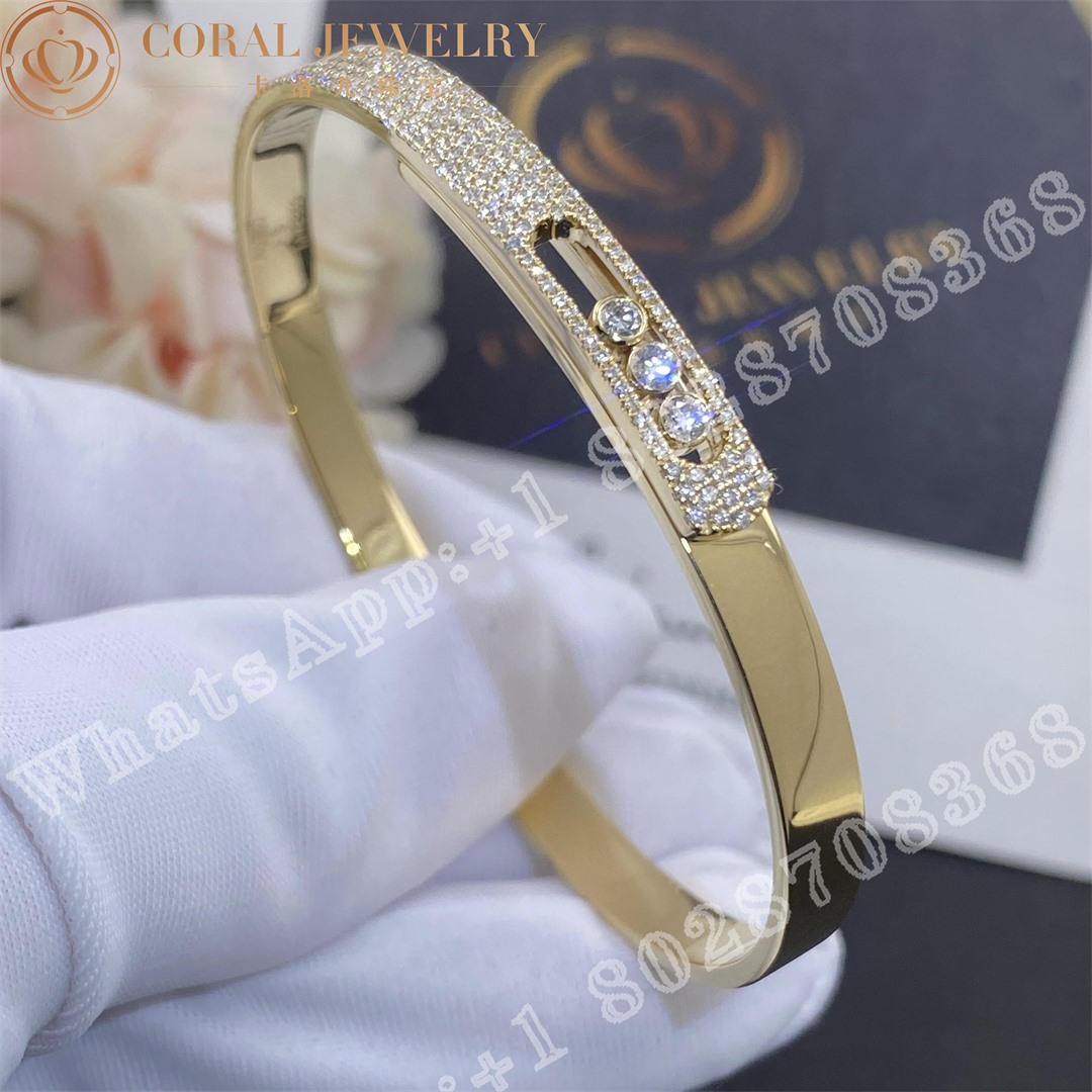 Messika Move Noa Bangle Pm Pave Yellow Gold Diamond Bracelet 10093 Yg Coral (4)