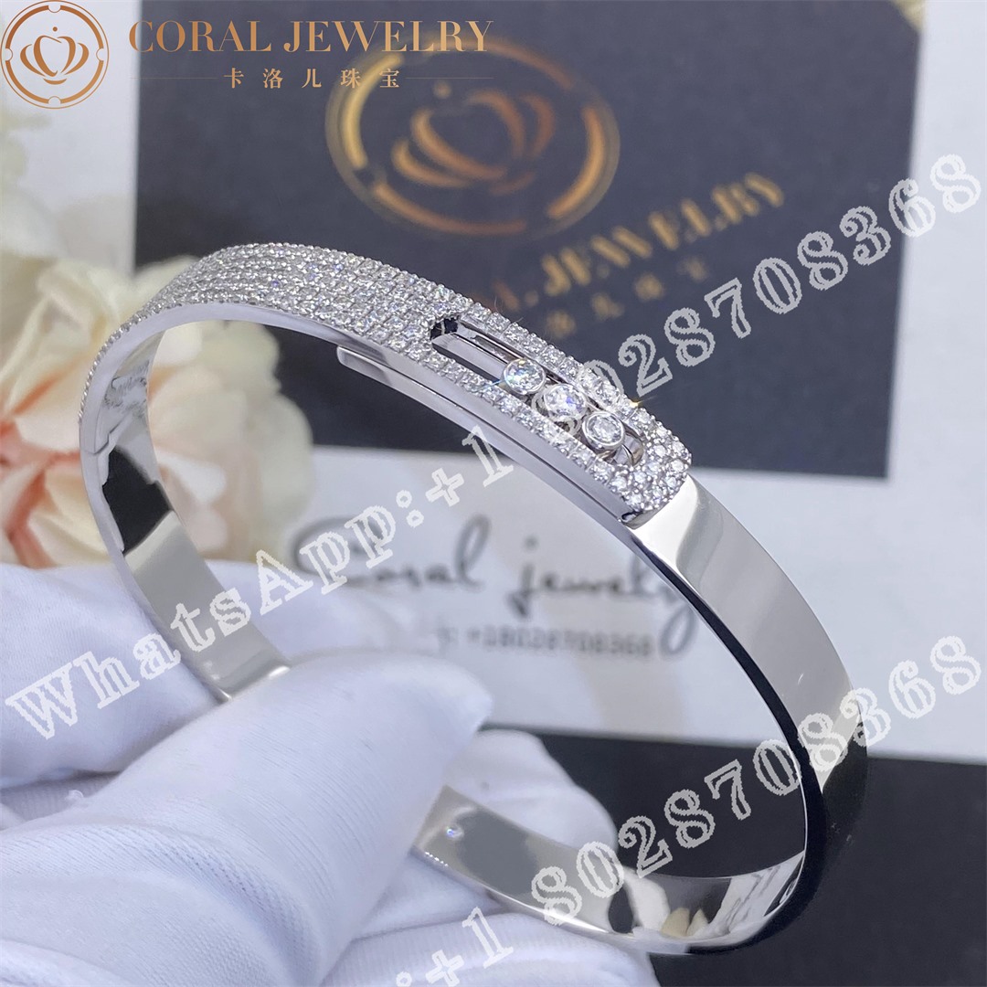 Messika Move Noa Pavé Bangle White Gold Diamond Bracelet 06371-WG - Image 5