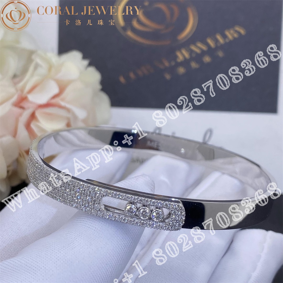 Messika Move Noa Pavé Bangle White Gold Diamond Bracelet 06371-WG - Image 6