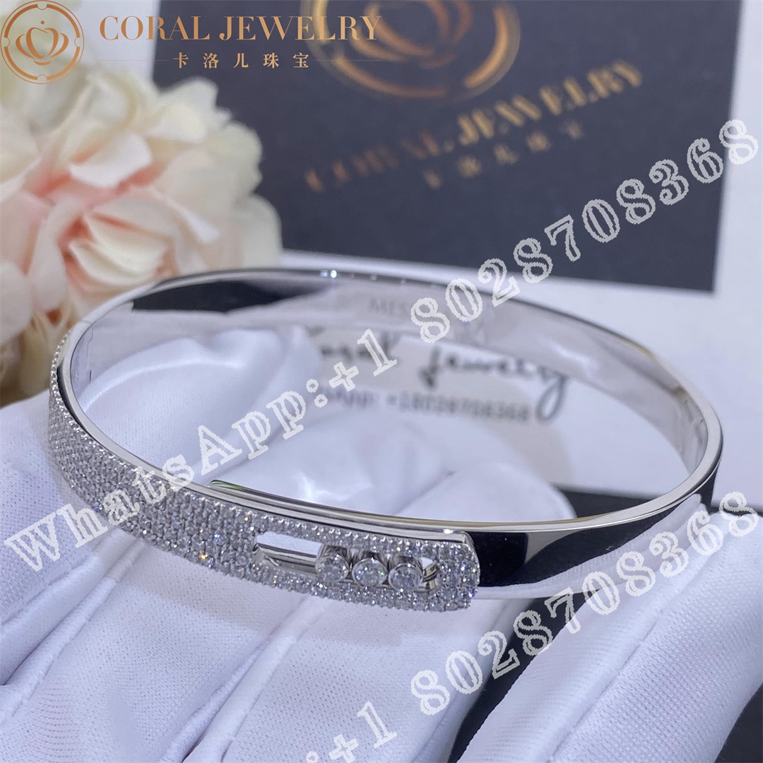 Messika Move Noa Pave Bangle White Gold Diamond Bracelet 06371 Wg Coral (8)
