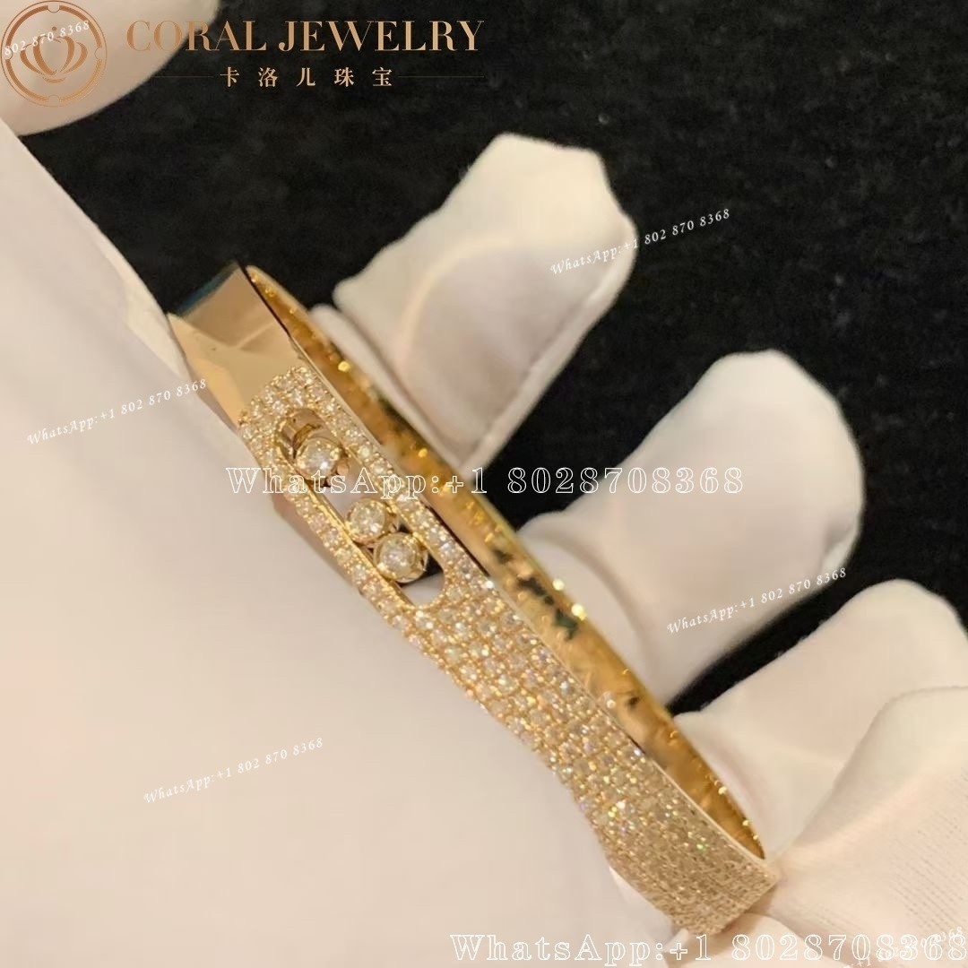 Messika Move Noa Pavé Bangle Yellow Gold Diamond Bracelet 06371-YG