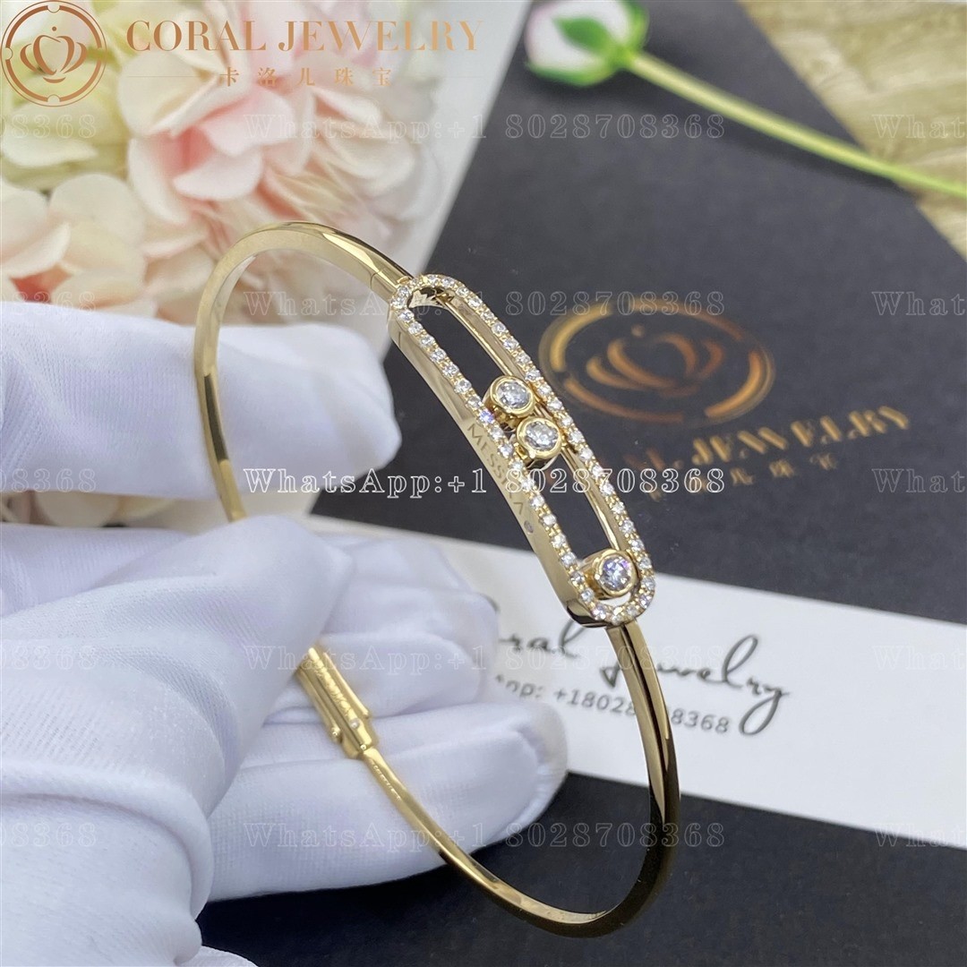 Messika Move Pavé Thin Yellow Gold Diamond Bracelet 05032-YG