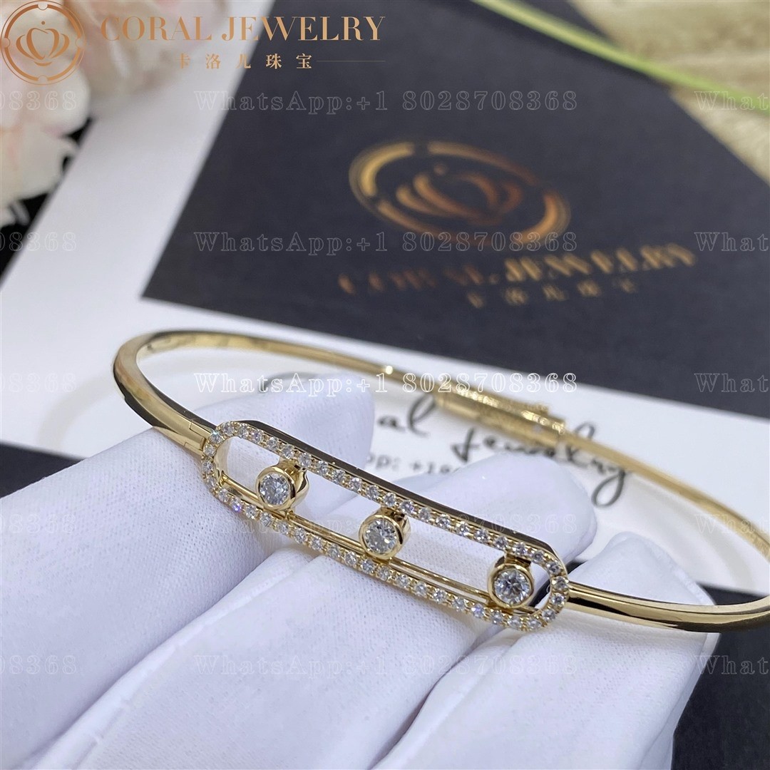Messika Move Pavé Thin Yellow Gold Diamond Bracelet 05032-YG