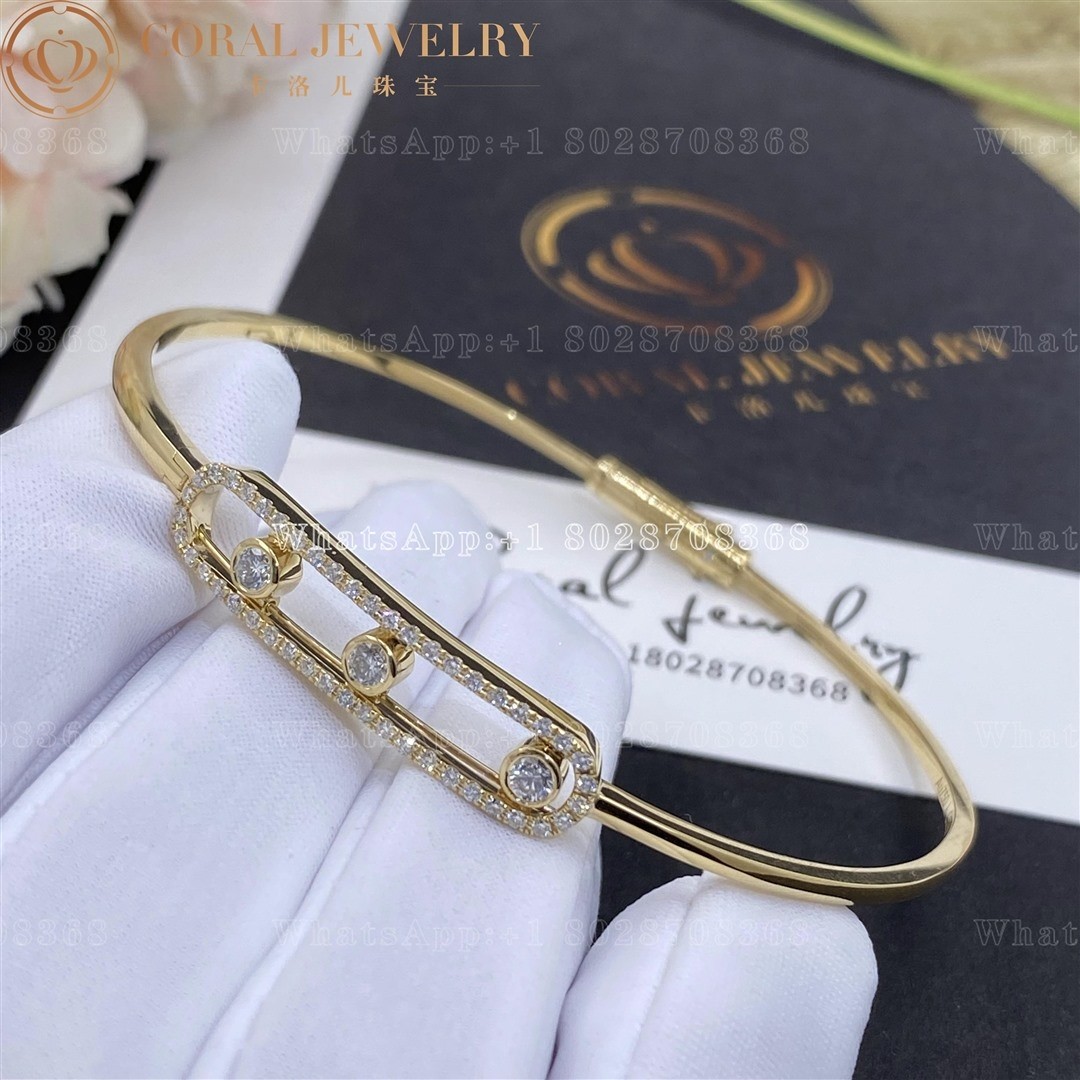 Messika Move Pavé Thin Yellow Gold Diamond Bracelet 05032-YG