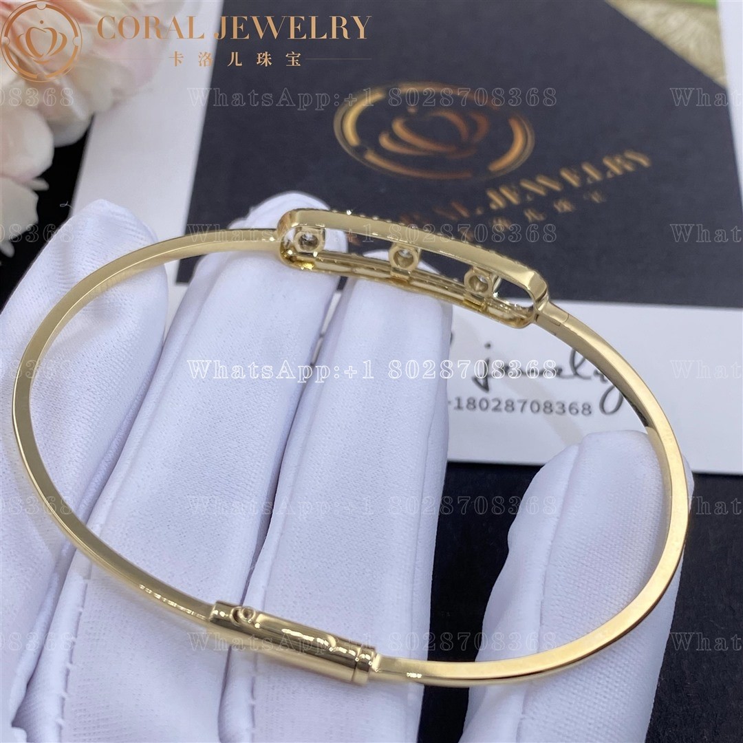 Messika Move Pavé Thin Yellow Gold Diamond Bracelet 05032-YG