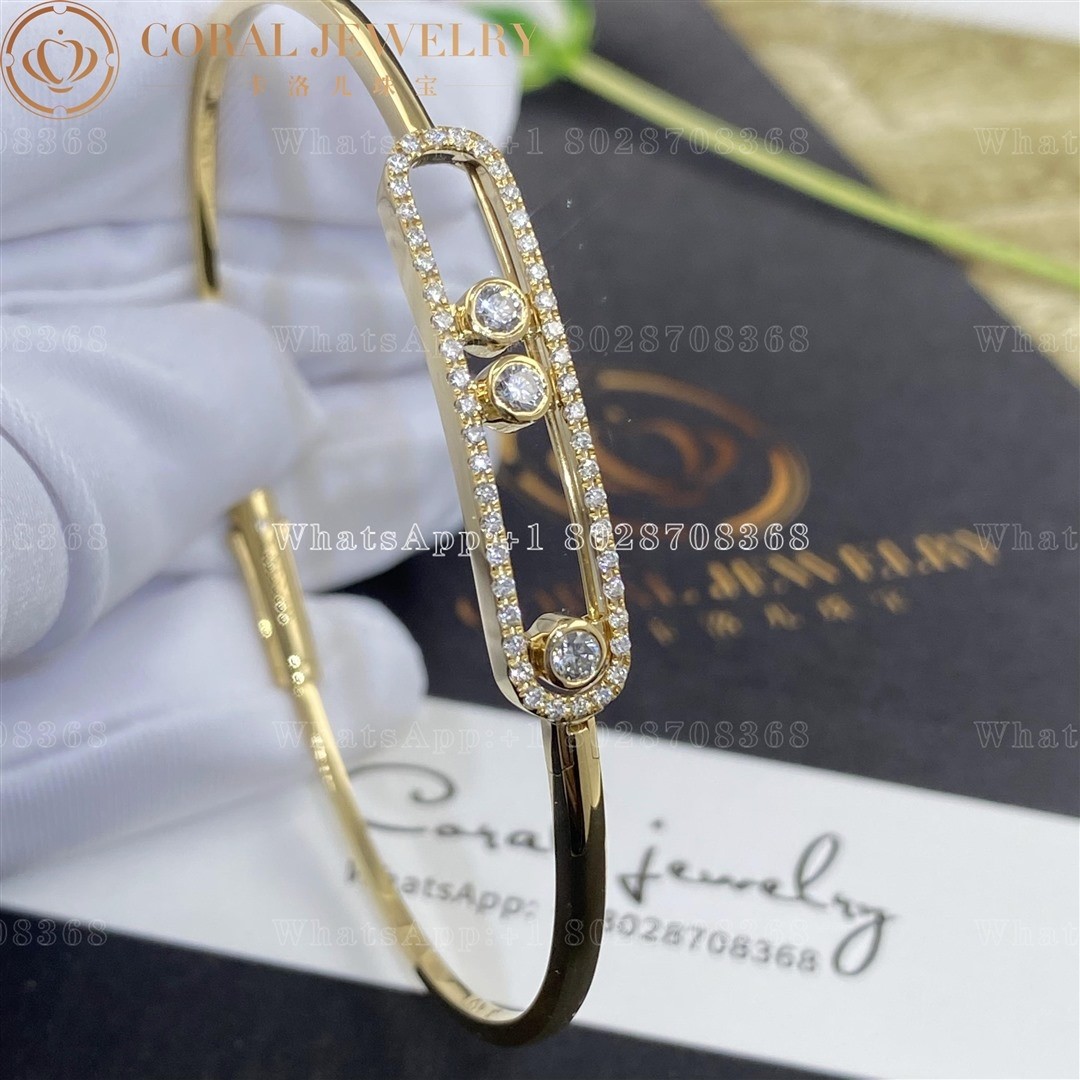 Messika Move Pavé Thin Yellow Gold Diamond Bracelet 05032-YG