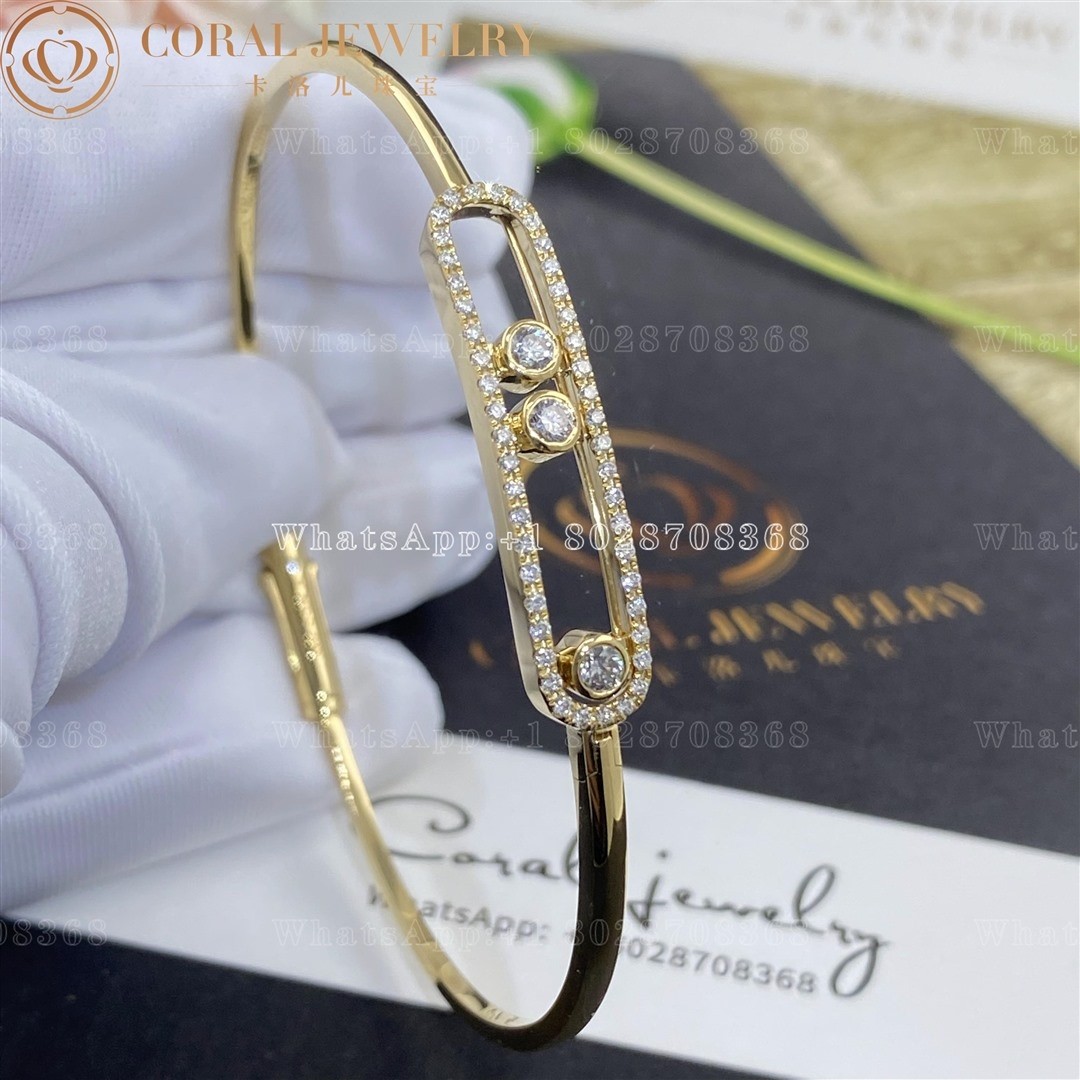 Messika Move Pavé Thin Yellow Gold Diamond Bracelet 05032-YG