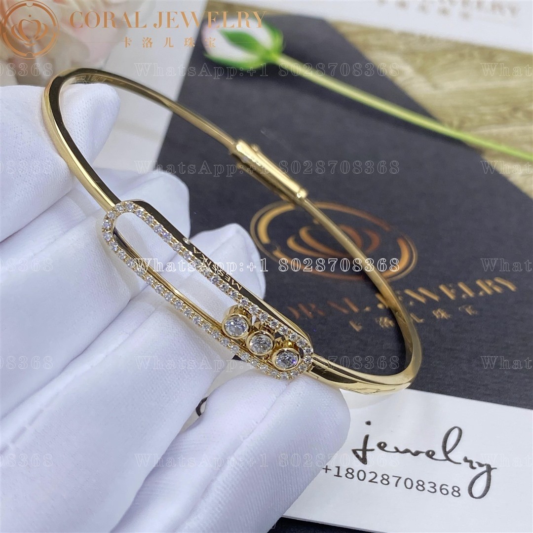 Messika Move Pavé Thin Yellow Gold Diamond Bracelet 05032-YG
