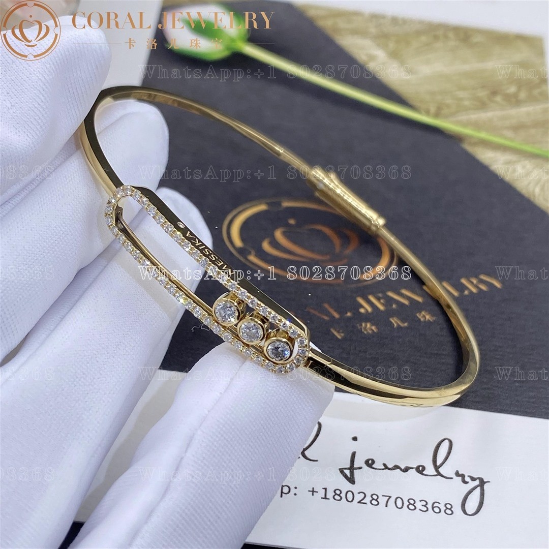Messika Move Pavé Thin Yellow Gold Diamond Bracelet 05032-YG