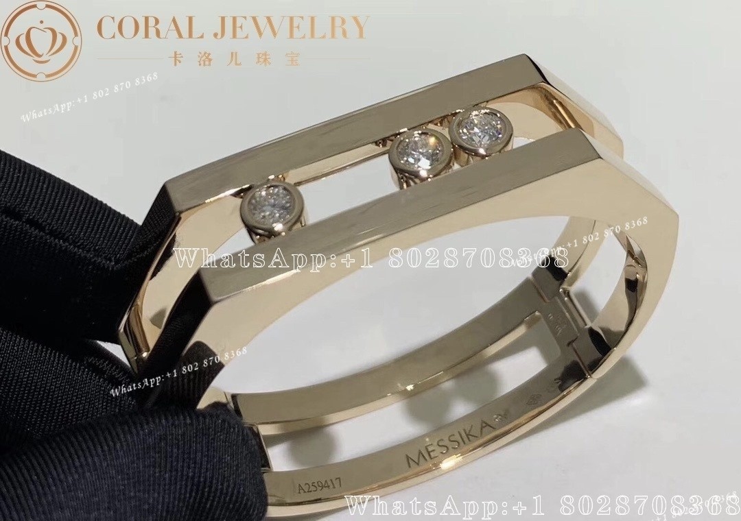 Messika Move Pei Cuff Pink Gold Diamond Bracelet 06957-PG