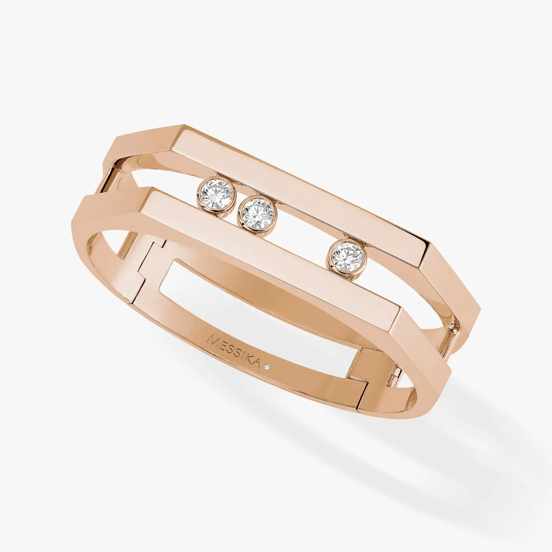 Messika Move Pei Cuff Pink Gold Diamond Bracelet 06957-PG