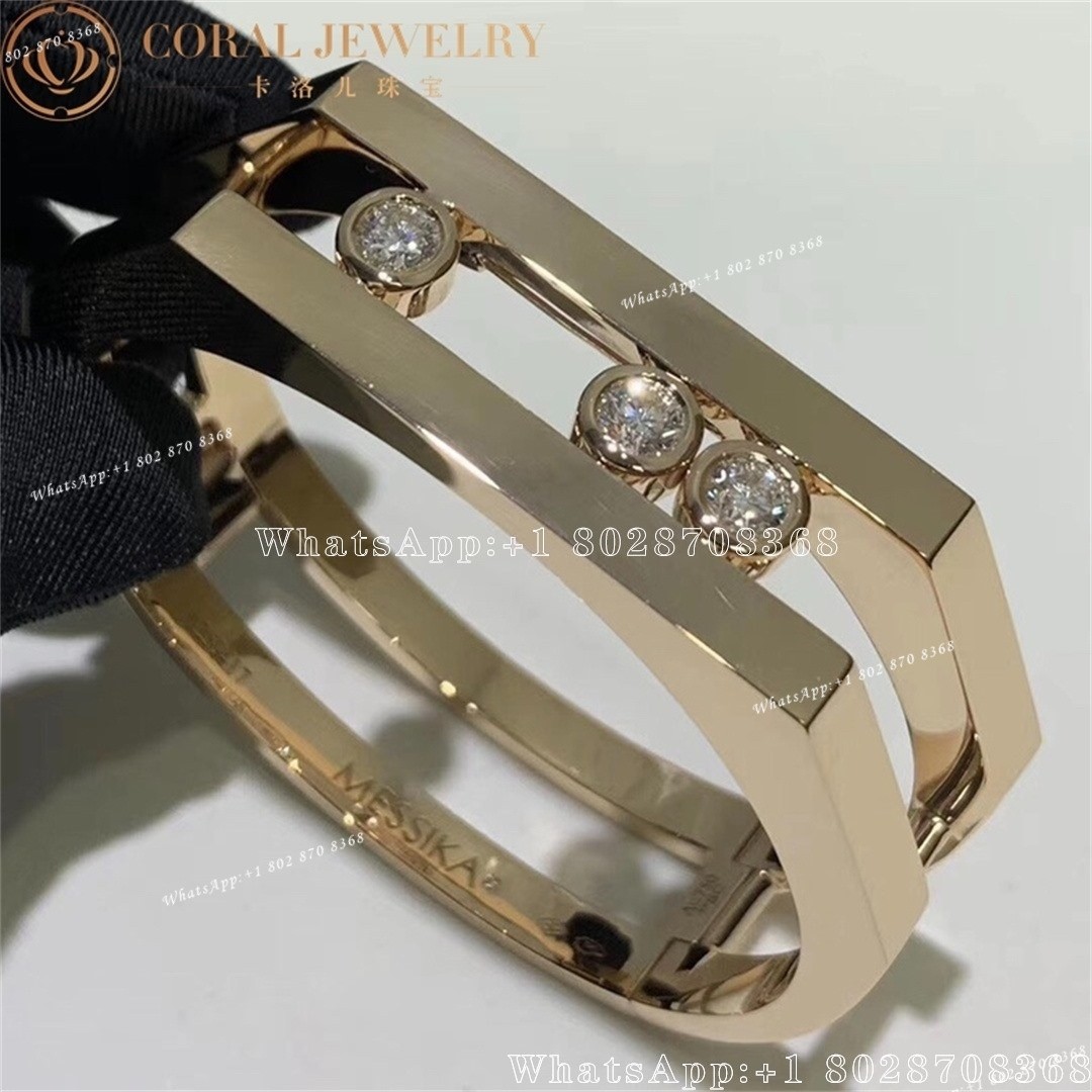 Messika Move Pei Cuff Pink Gold Diamond Bracelet 06957-PG