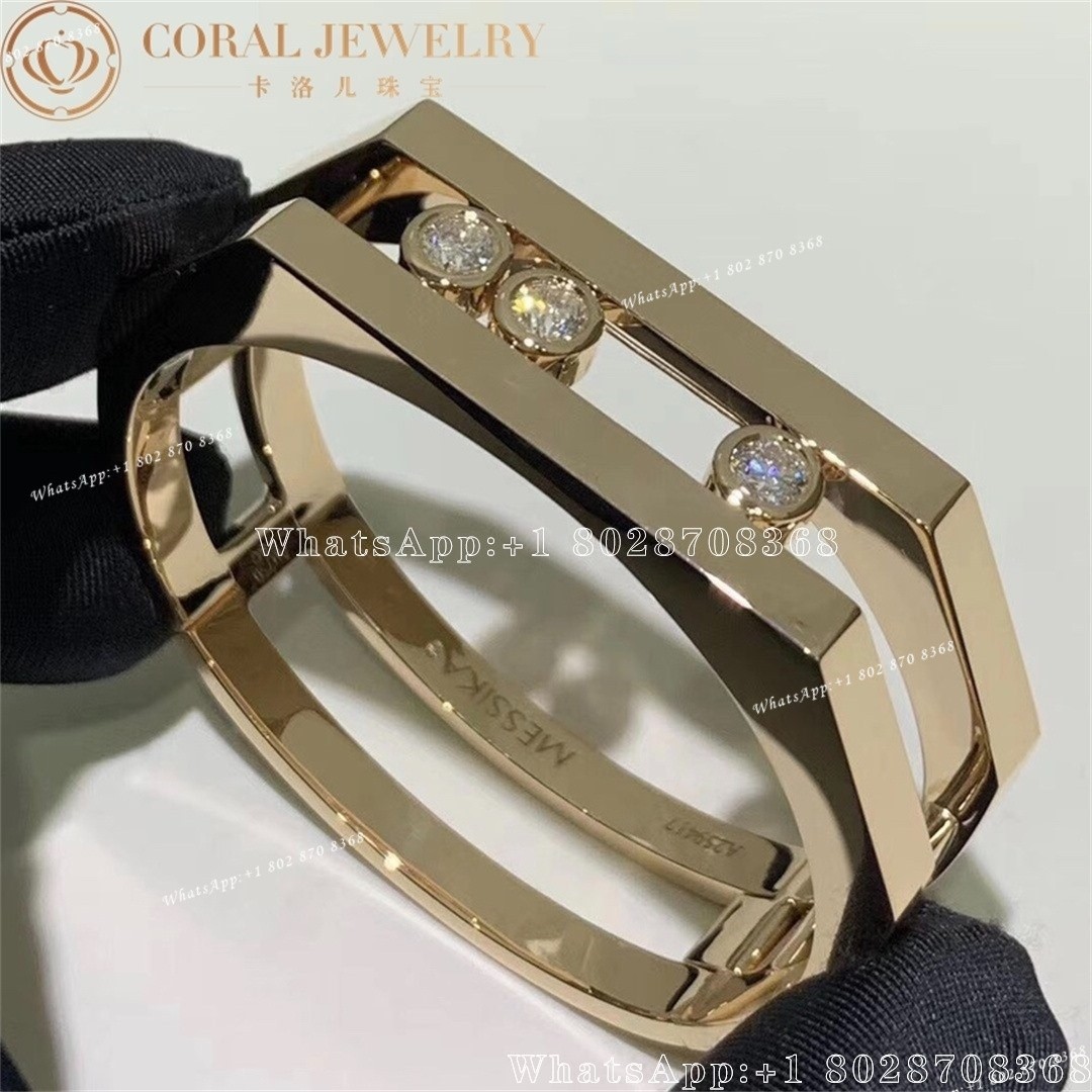 Messika Move Pei Cuff Pink Gold Diamond Bracelet 06957-PG