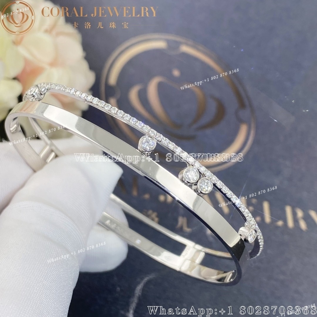 Messika Move Romane Bangle White Gold Diamond Bracelet 06514-WG