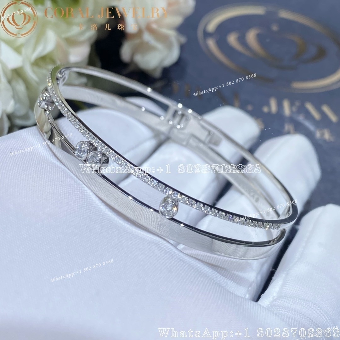 Messika Move Romane Bangle White Gold Diamond Bracelet 06514-WG