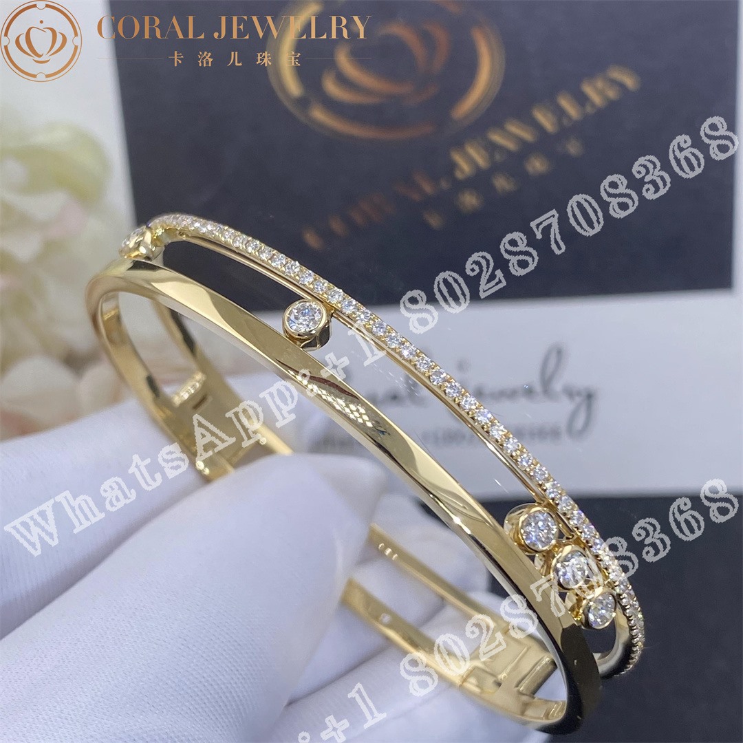 Messika Move Romane Bangle Yellow Gold Diamond Bracelet 06514 Yg Coral (1)