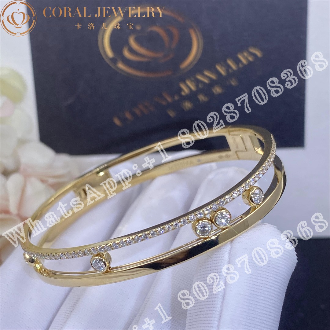 Messika Move Romane Bangle Yellow Gold Diamond Bracelet 06514 Yg Coral (3)