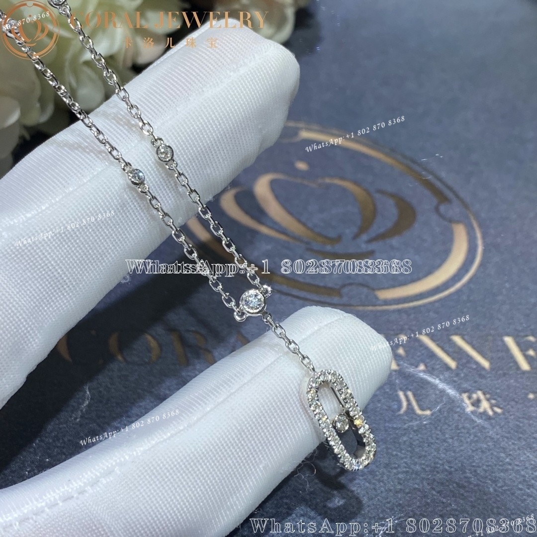 Messika Move Uno Ankle Bracelet White Gold Diamond Bracelet 06592-WG
