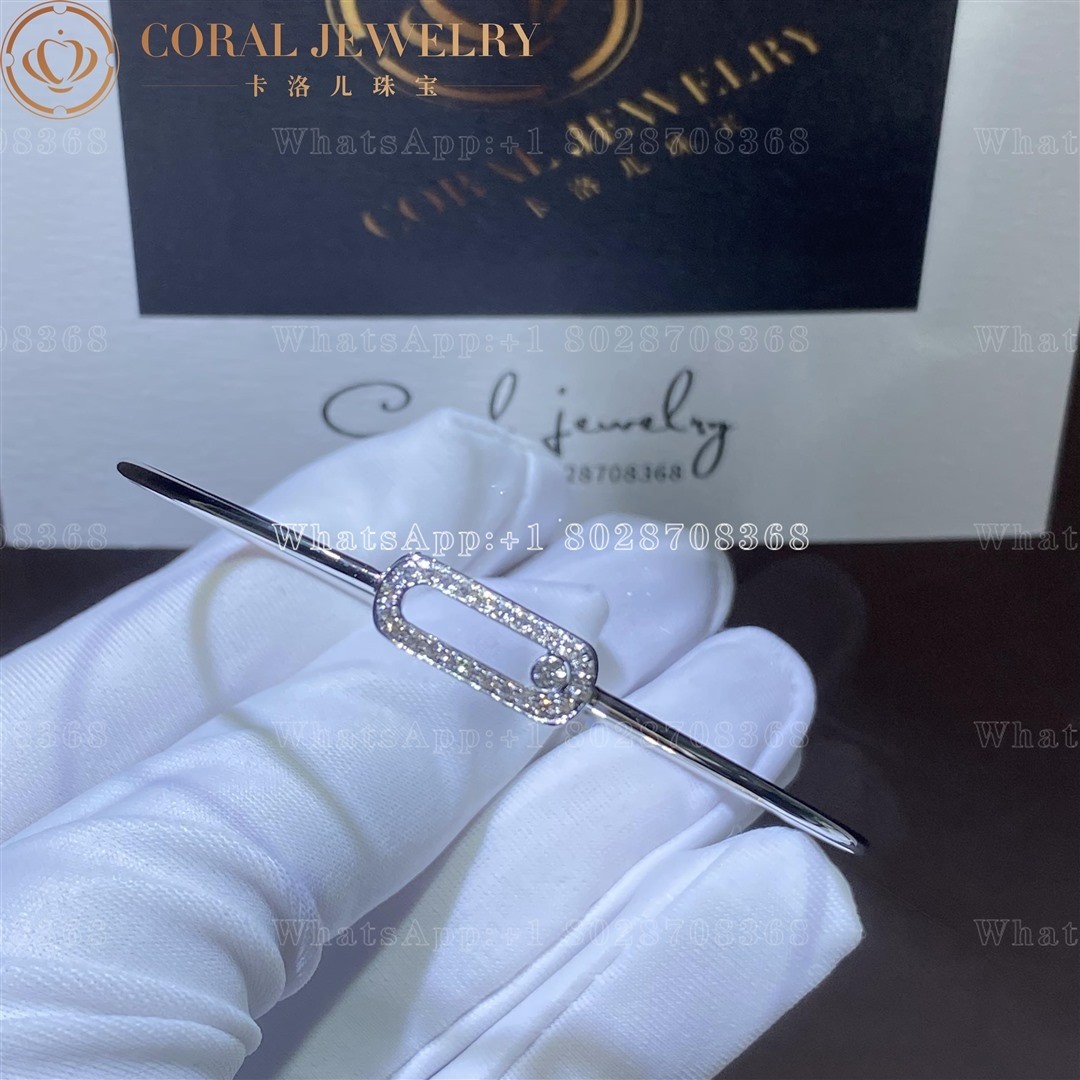 Messika Move Uno Pavé Flex Bangle White Gold Diamond Bracelet 11134-WG - Image 5