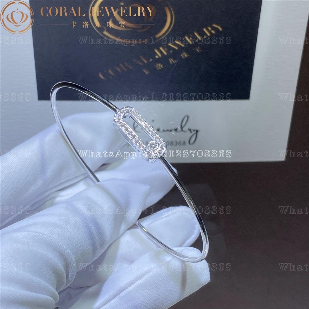 Messika Move Uno Pavé Flex Bangle White Gold Diamond Bracelet 11134-WG - Image 6