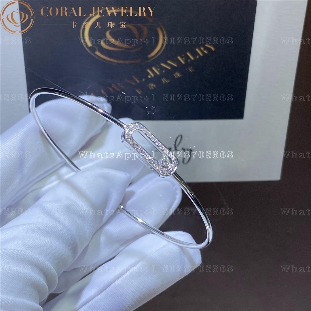 Messika Move Uno Pavé Flex Bangle White Gold Diamond Bracelet 11134-WG - Image 7