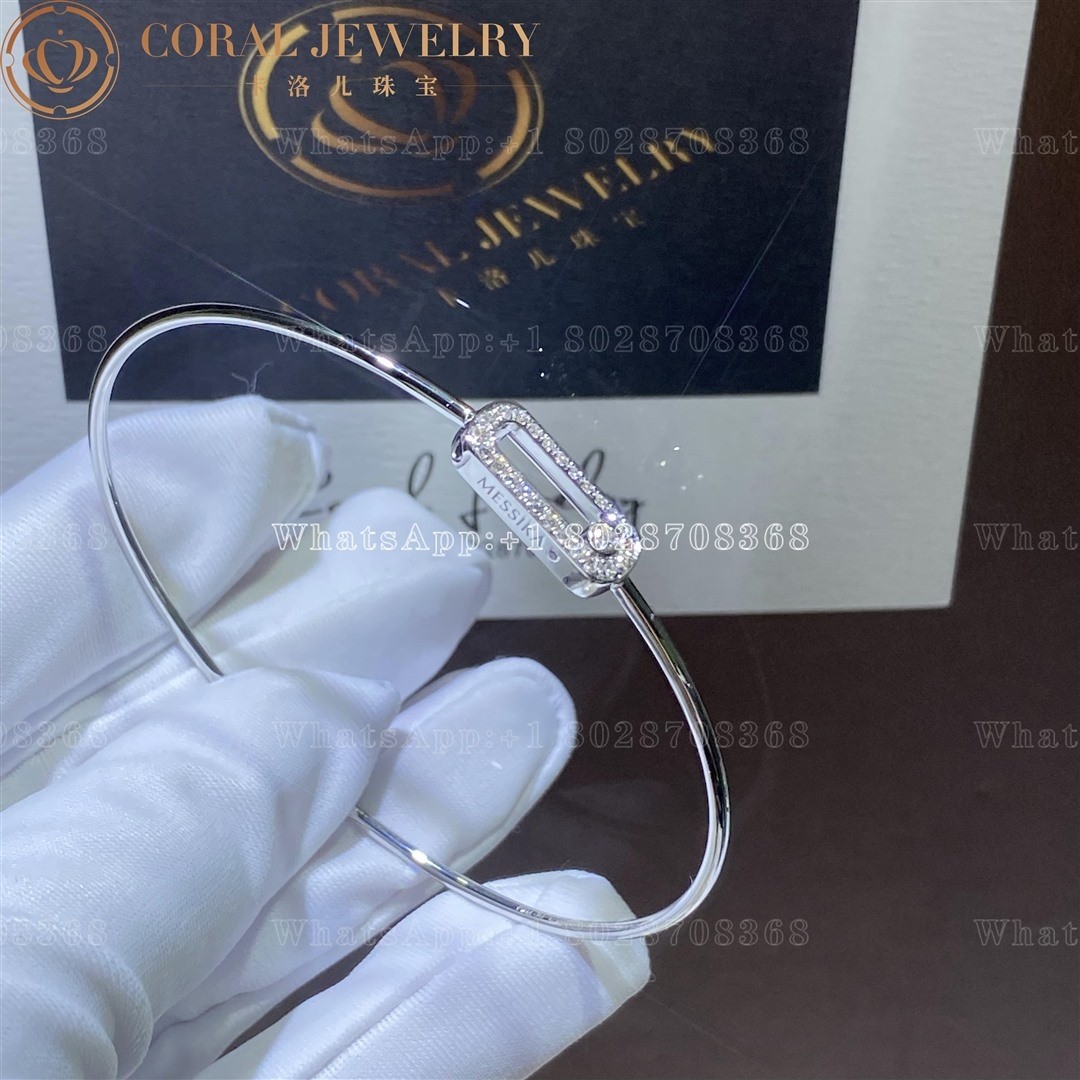 Messika Move Uno Pavé Flex Bangle White Gold Diamond Bracelet 11134-WG - Image 8