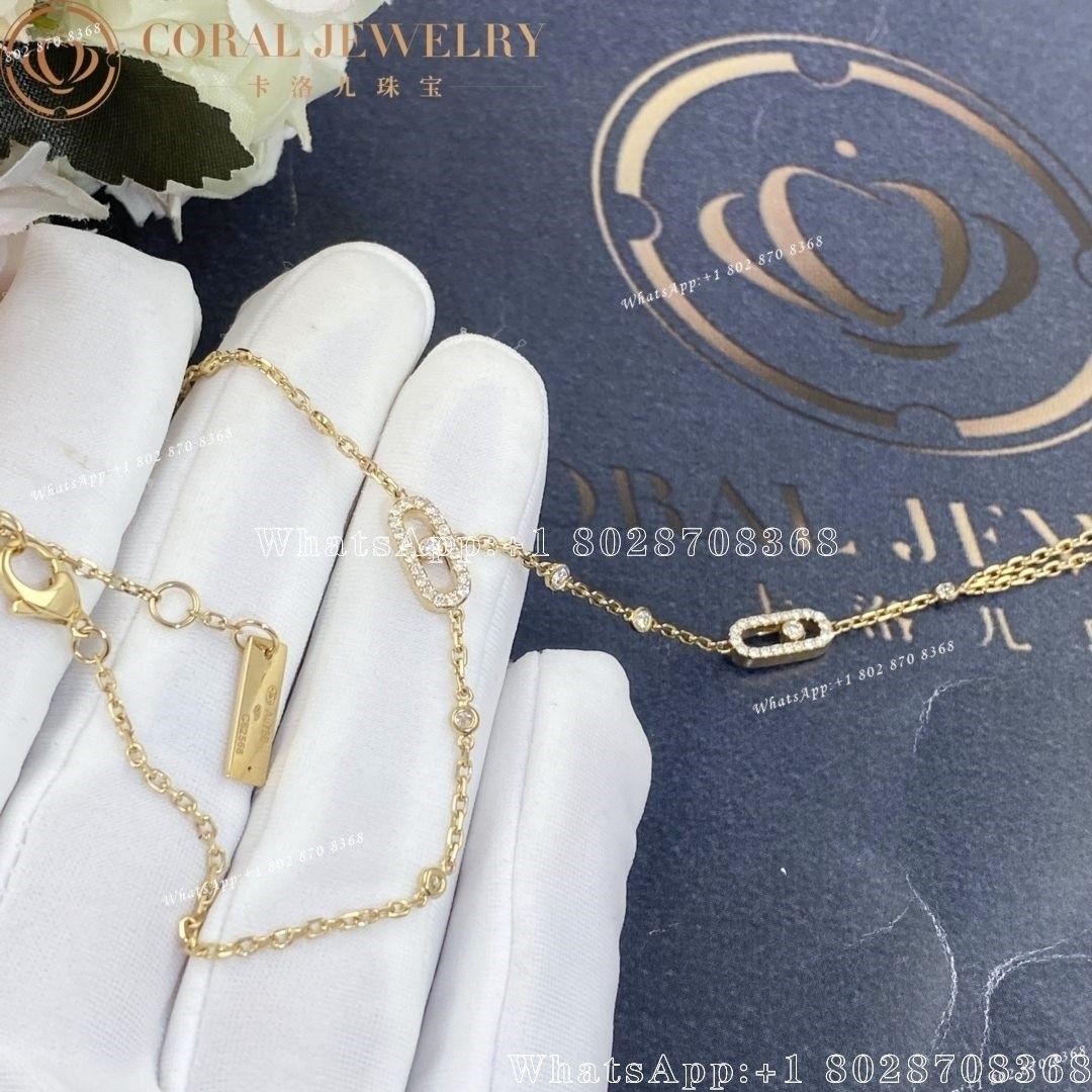 Messika Move Uno Hand Bracelet Yellow Gold Diamond Bracelet 12021-YG