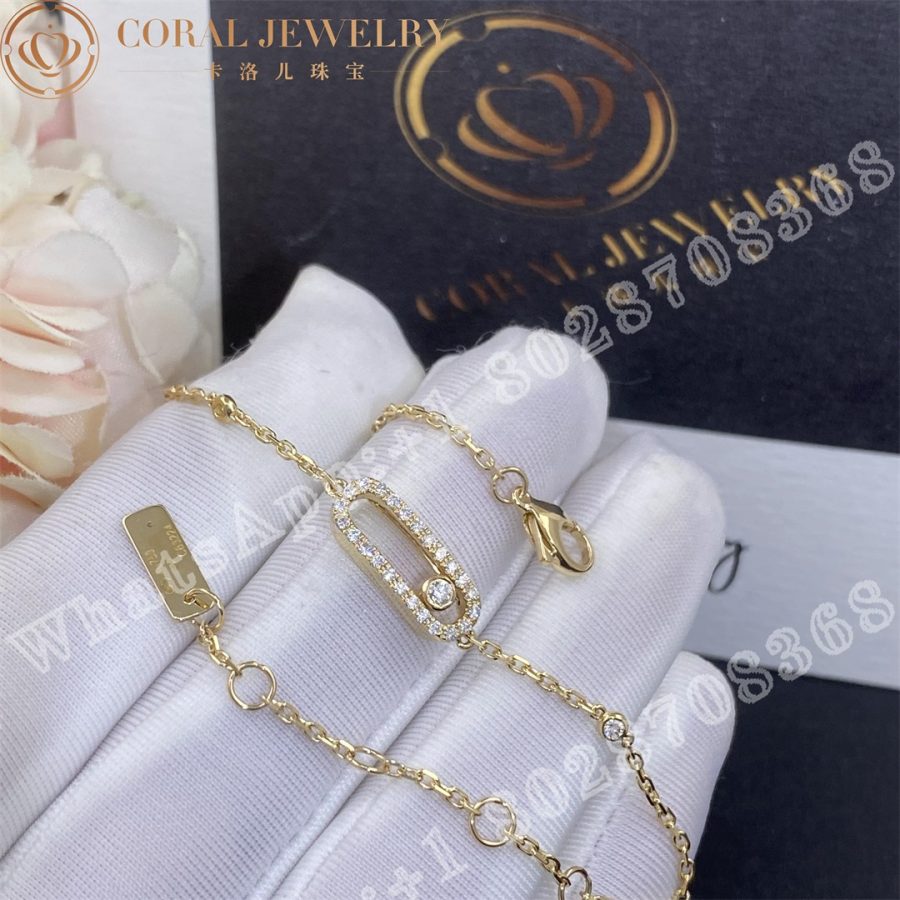 Messika Move Uno Pavé Yellow Gold  Diamond Bracelet 04706-YG - Image 3