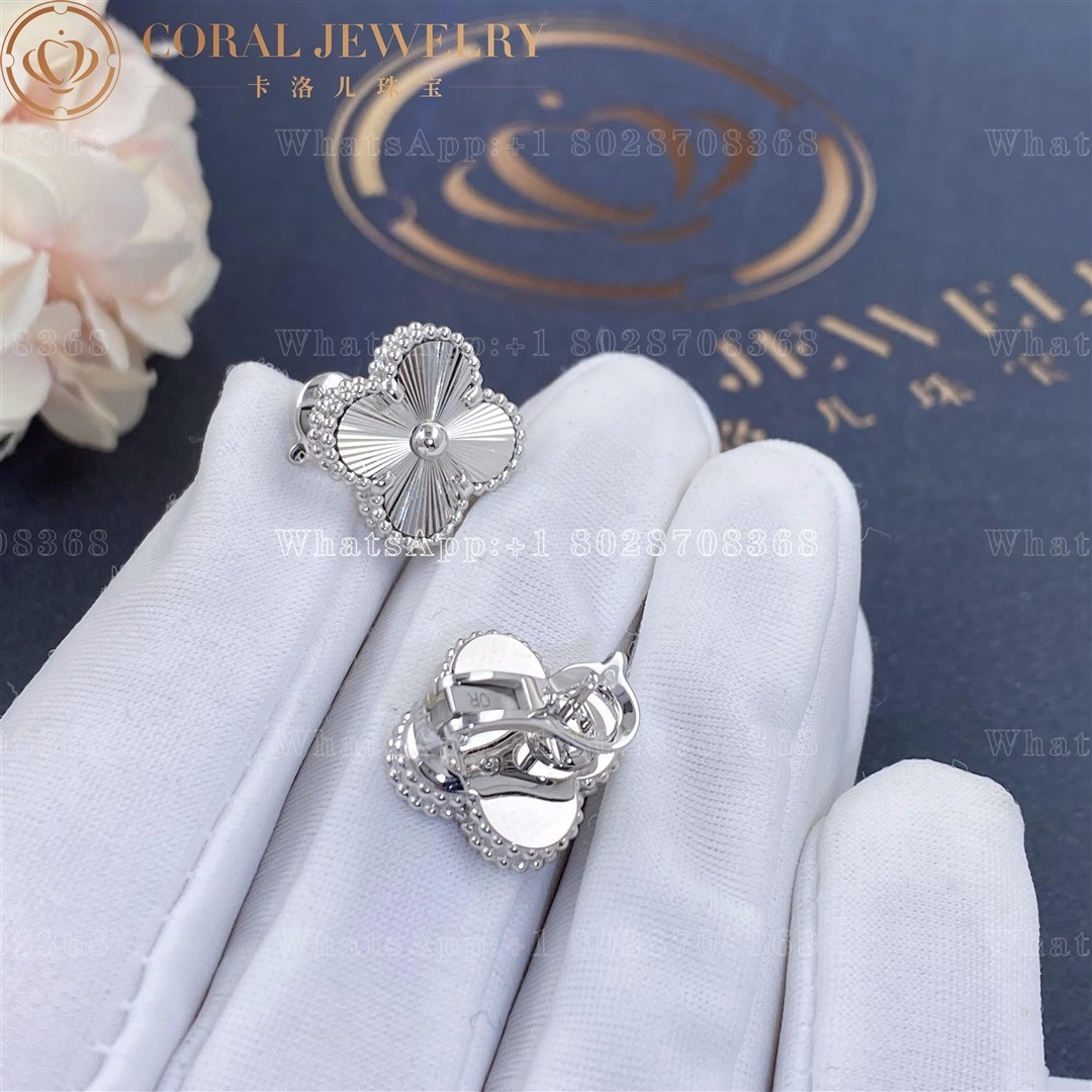 Van Cleef & Arpels Vintage Alhambra earrings 18K white gold VCARP9XF00