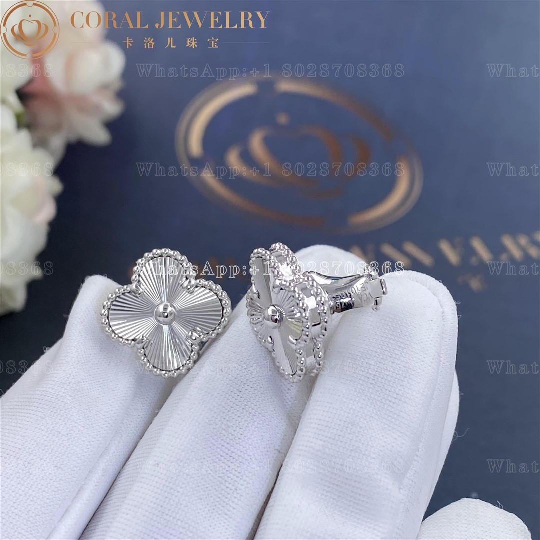 Van Cleef & Arpels Vintage Alhambra earrings 18K white gold VCARP9XF00