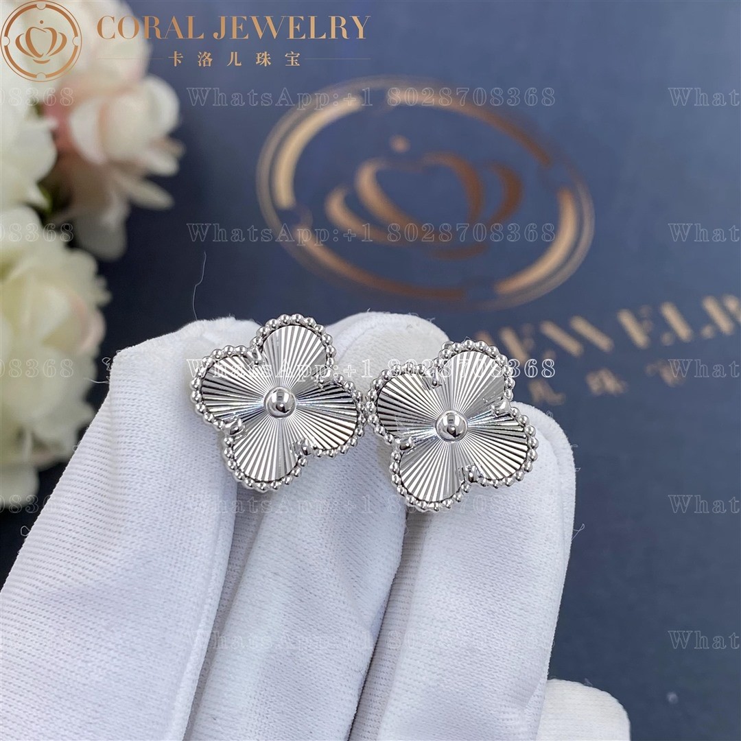 Van Cleef & Arpels Vintage Alhambra earrings 18K white gold VCARP9XF00