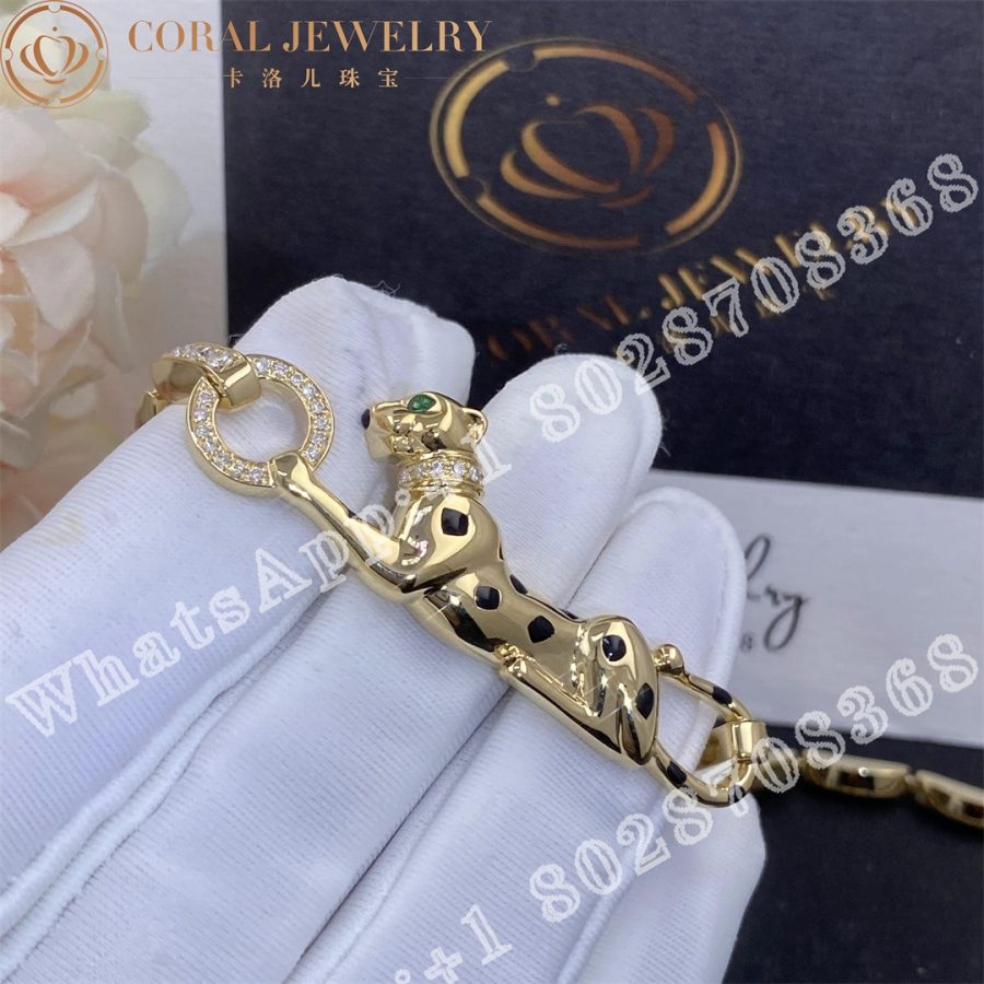 Cartier Panthère de Cartier Diamond and Tsavorite Garnet Necklace in Yellow Gold N7059200 - Image 5