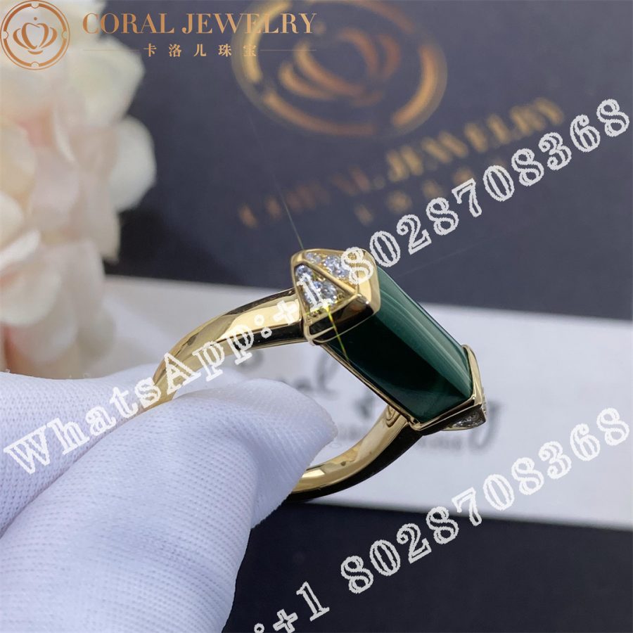 Cartier Les Berlingots De Cartier Ring Yellow Gold, Malachite, Diamond REF.:  B4235500 - Image 6