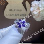 Van Cleef & Arpels Folie des Prés ring White gold, Diamond, Sapphire VCARP05600 - Image 5