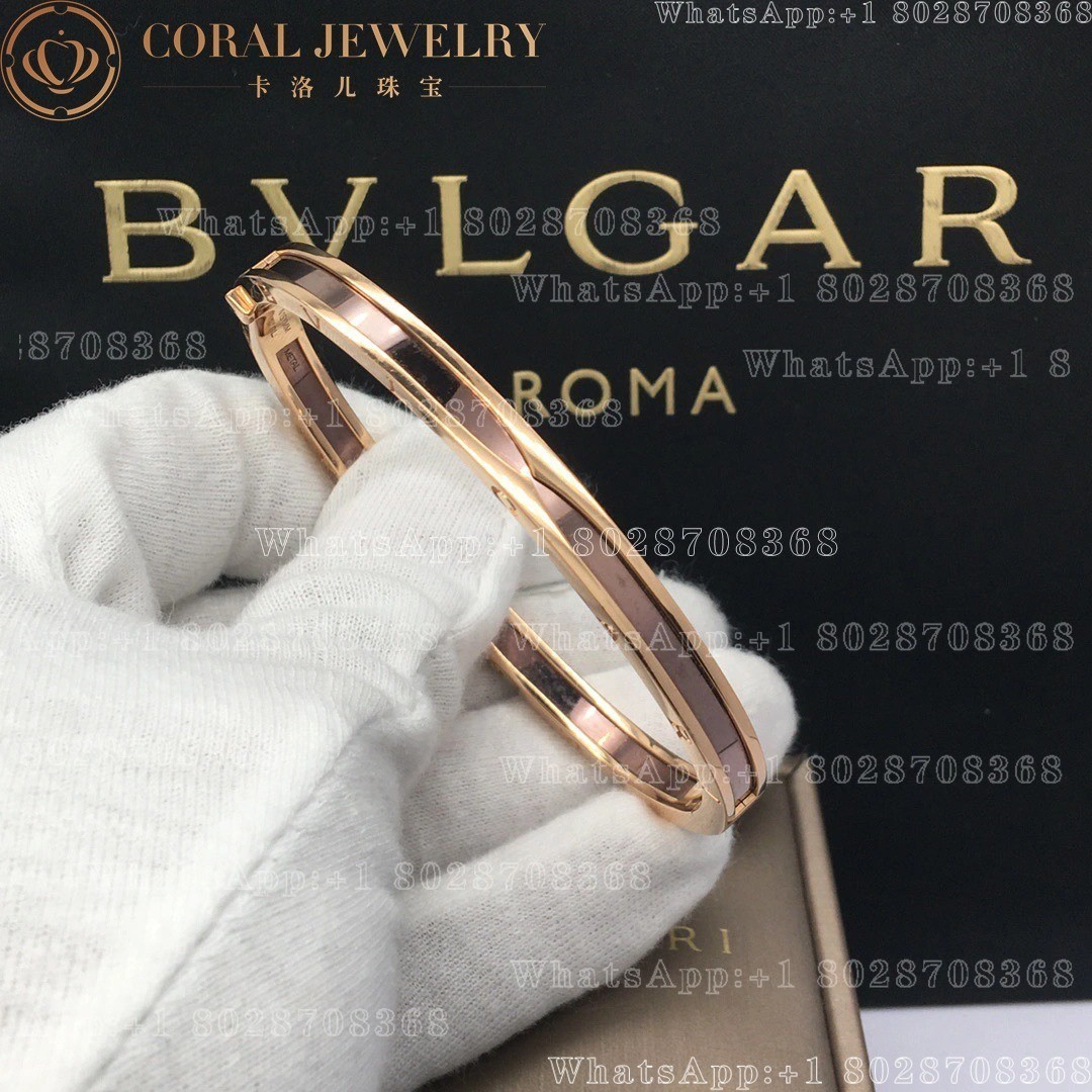 Bulgari B.zero1 bracelet in 18-carat pink gold and cermet BR857945