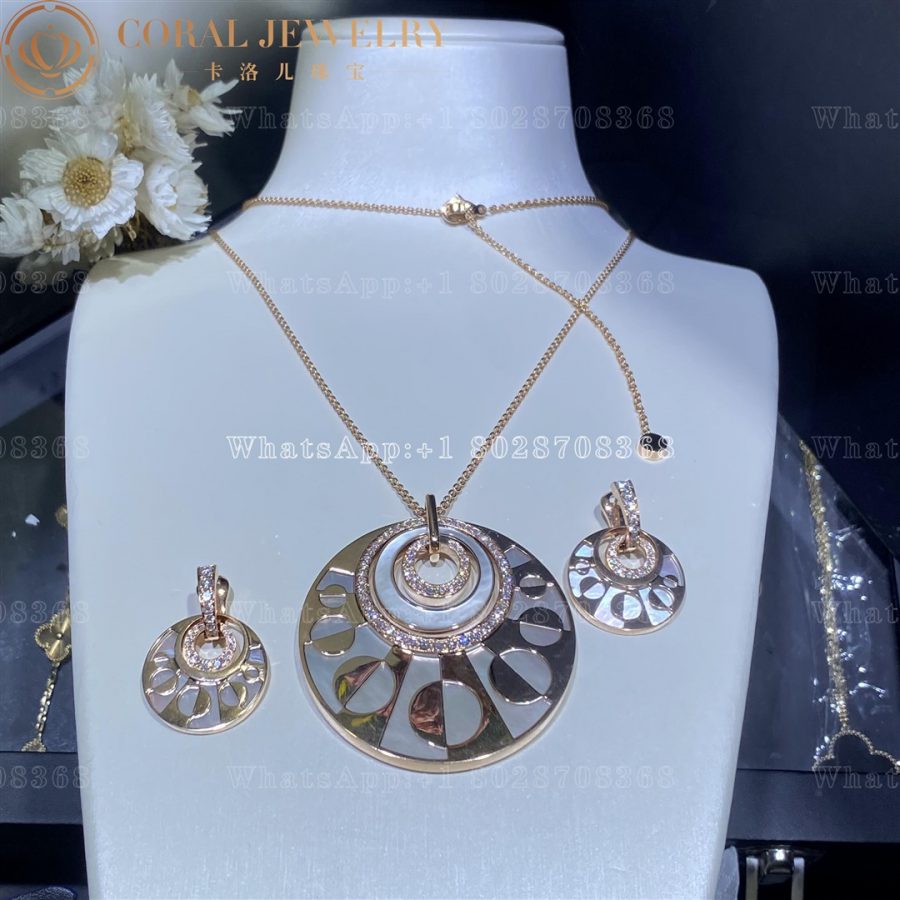 Bulgari 18k Rose Gold Intarsio Necklace 346299 CL855753