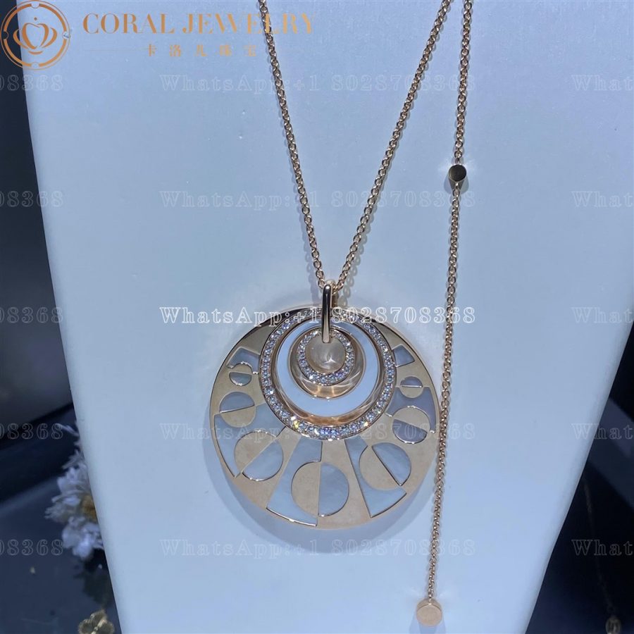 Bulgari 18k Rose Gold Intarsio Necklace 346299 CL855753