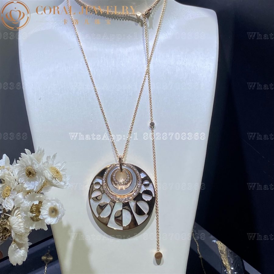 Bulgari 18k Rose Gold Intarsio Necklace 346299 CL855753